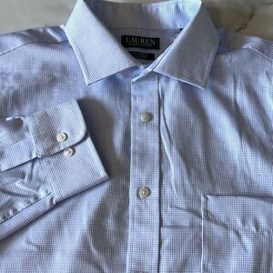 Lauren Ralph Lauren Regular Fit Non Iron Mini Check Button Down Dress Shirt Mens
